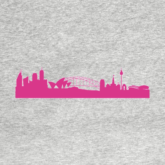 Sydney skyline pink by 44spaces